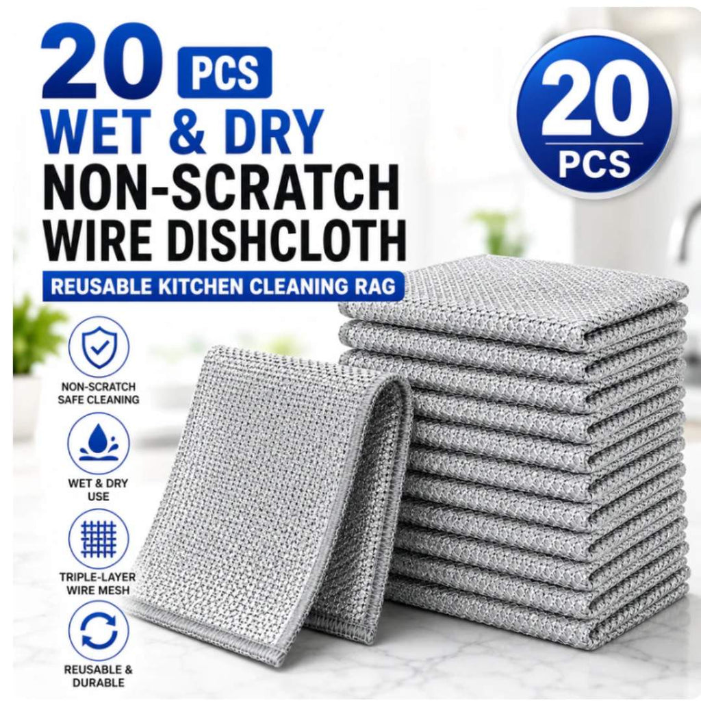 NON-SCRATCH WIRE DISHCLOTH | DEEP CLEANING