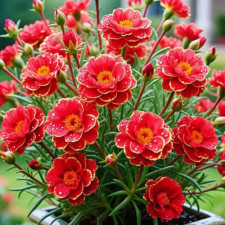 Golden Lace Portulaca Brilliant Double Bloom